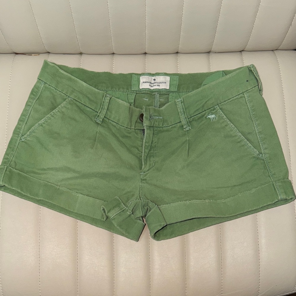 Abercrombie & Fitch Green Cargo Shorts